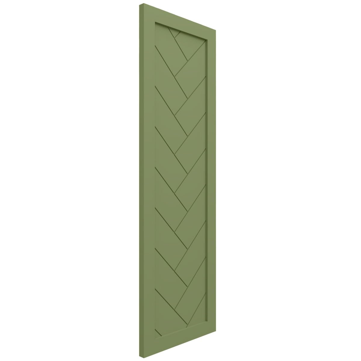 Ekena Millwork TFP001HB12X040MG True Fit PVC Single Panel Herringbone Modern Style Fixed Mount Shutters - 12