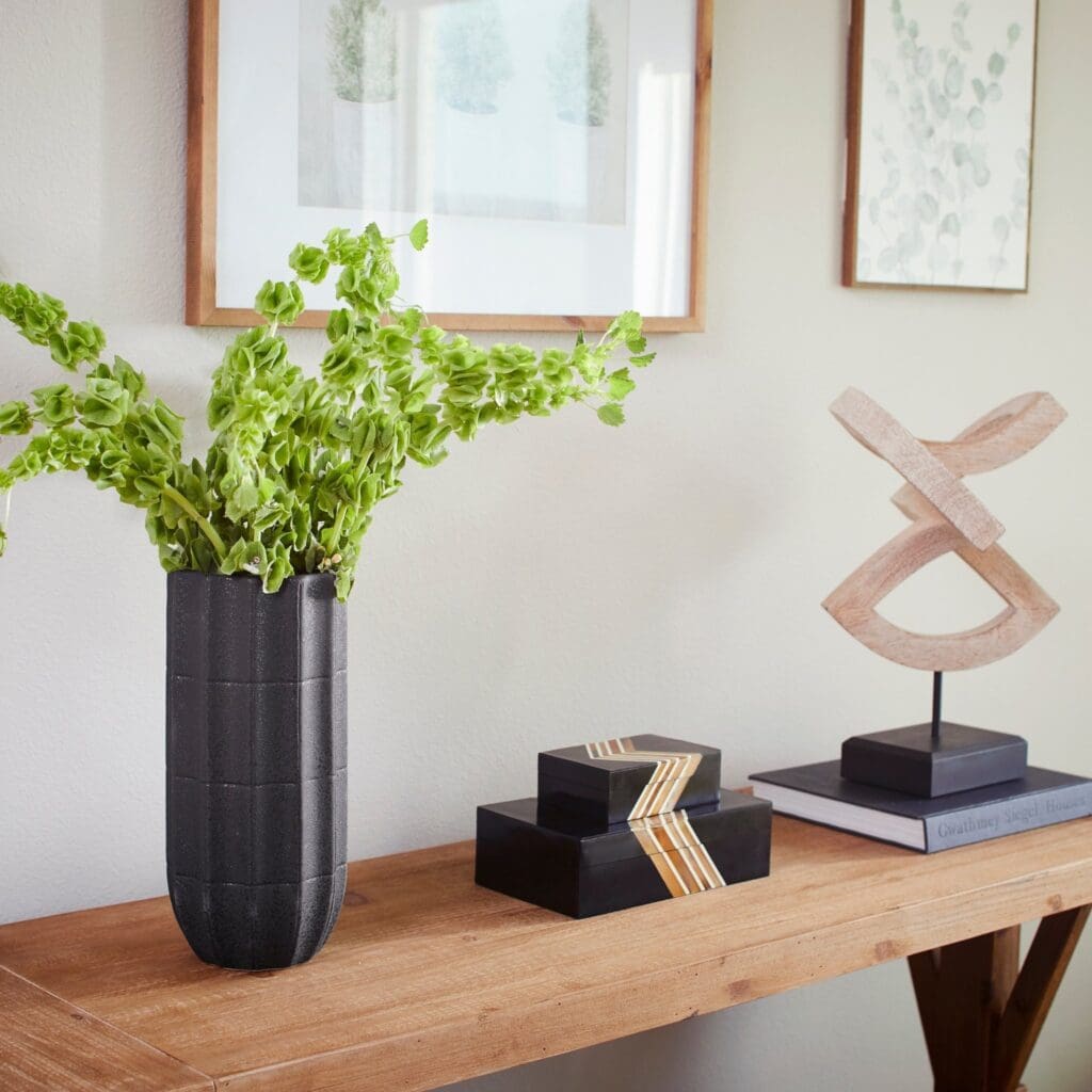 Brutalist Vase - Large Grey Ceramic Home Decor - Modern Centerpiece for Living Room, Dining Table & Office Decor | Cyan Design 11189