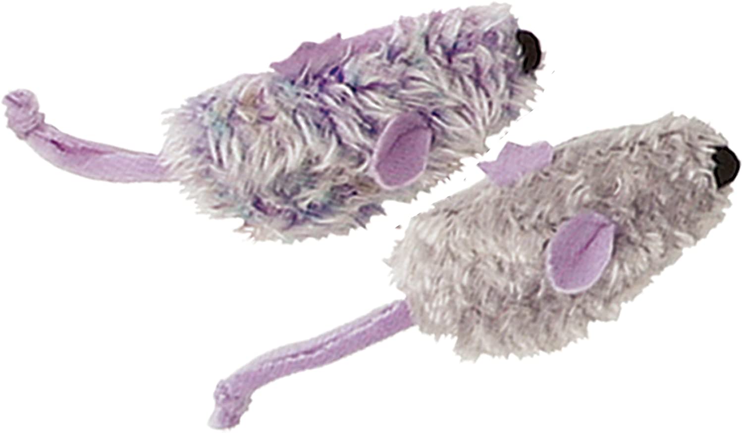 Purple & Frosty Grey Catnip Cat Toy Mouse - Interactive Play for Indoor Cats, Fun Exercise & Stress Relief for Kittens