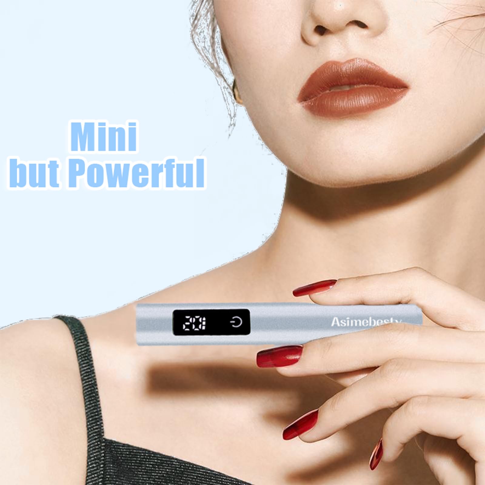 Mini UV Nail Lamp for Gel Polish - Portable Handheld Rechargeable Cordless Nail Dryer with Stand & 3 Timer Settings | Fast Curing Blue Light for Home, Salon & Travel Manicures