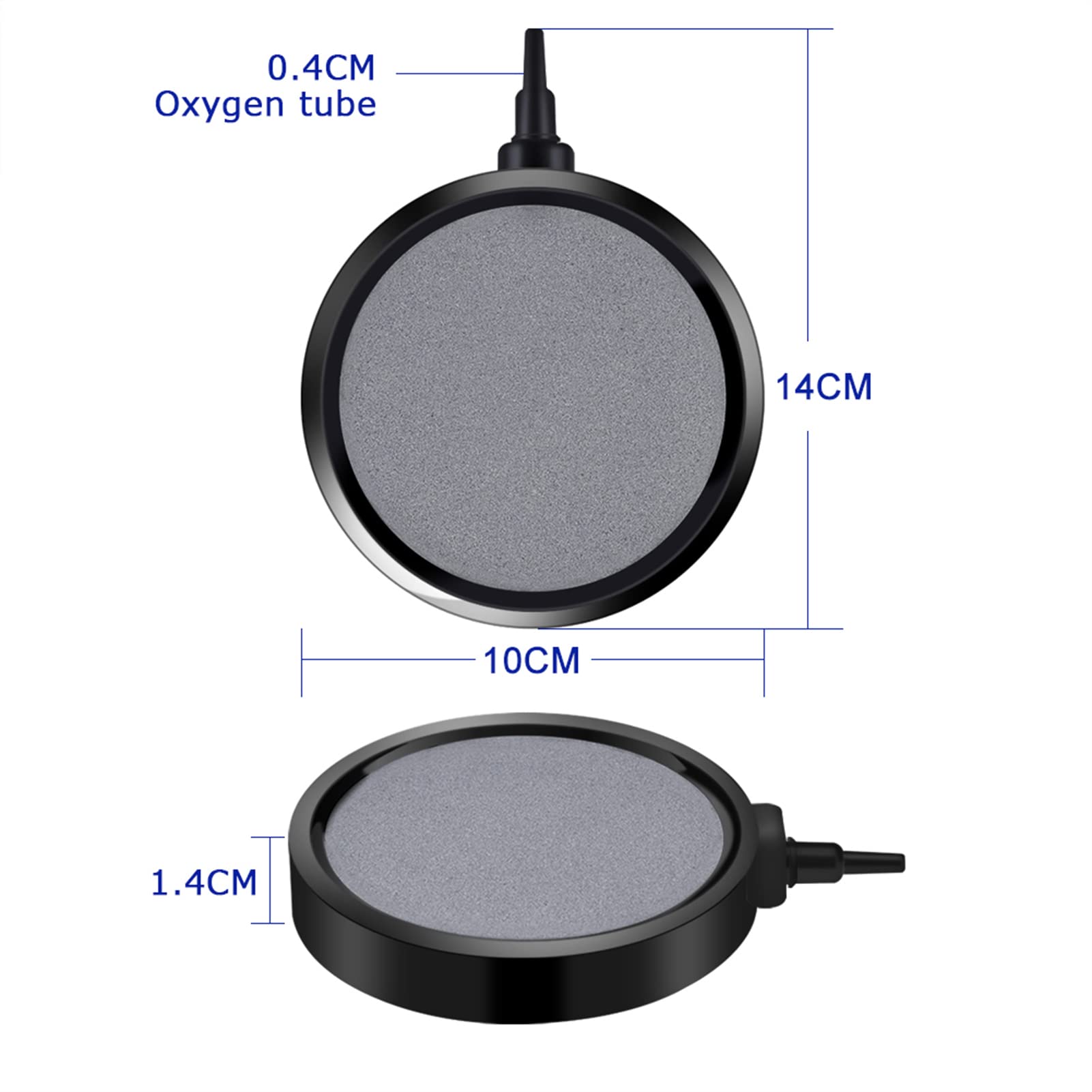 Fydun 10CM Air Stone Disc Bubbler - Premium Aquarium Air Pump for Fish Tank, Koi Pond & Hydroponics - Oxygenation & Decoration for Healthy Fish & Plants | Perfect for Home Aquariums, Outdoor Ponds & Hydroponic Systems