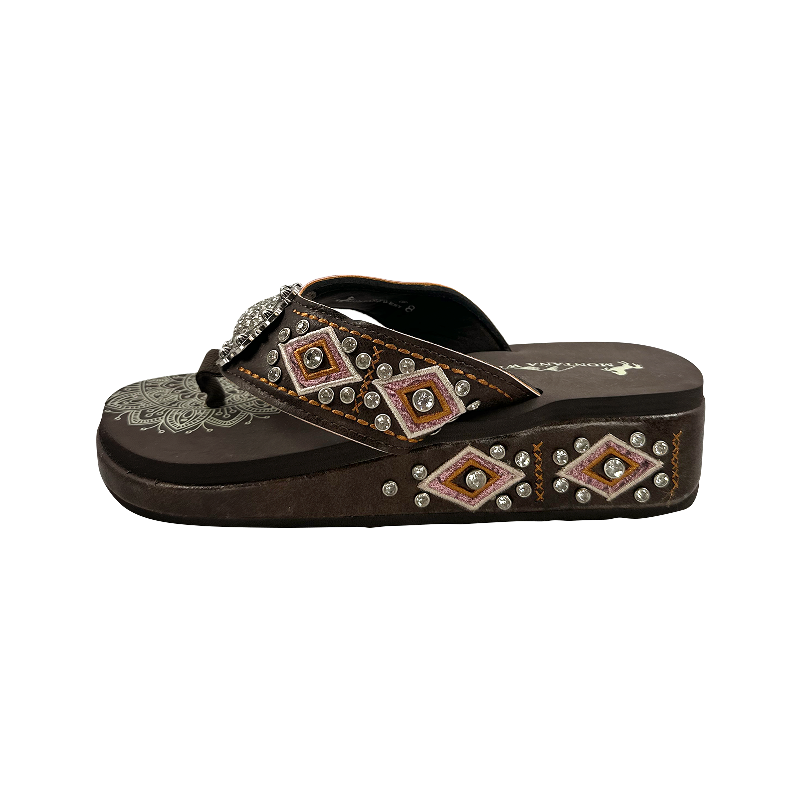 Women's Comfortable Embroidered Wedge Flip Flops - Stylish Summer Sandals for Beach, Pool & Casual Outings