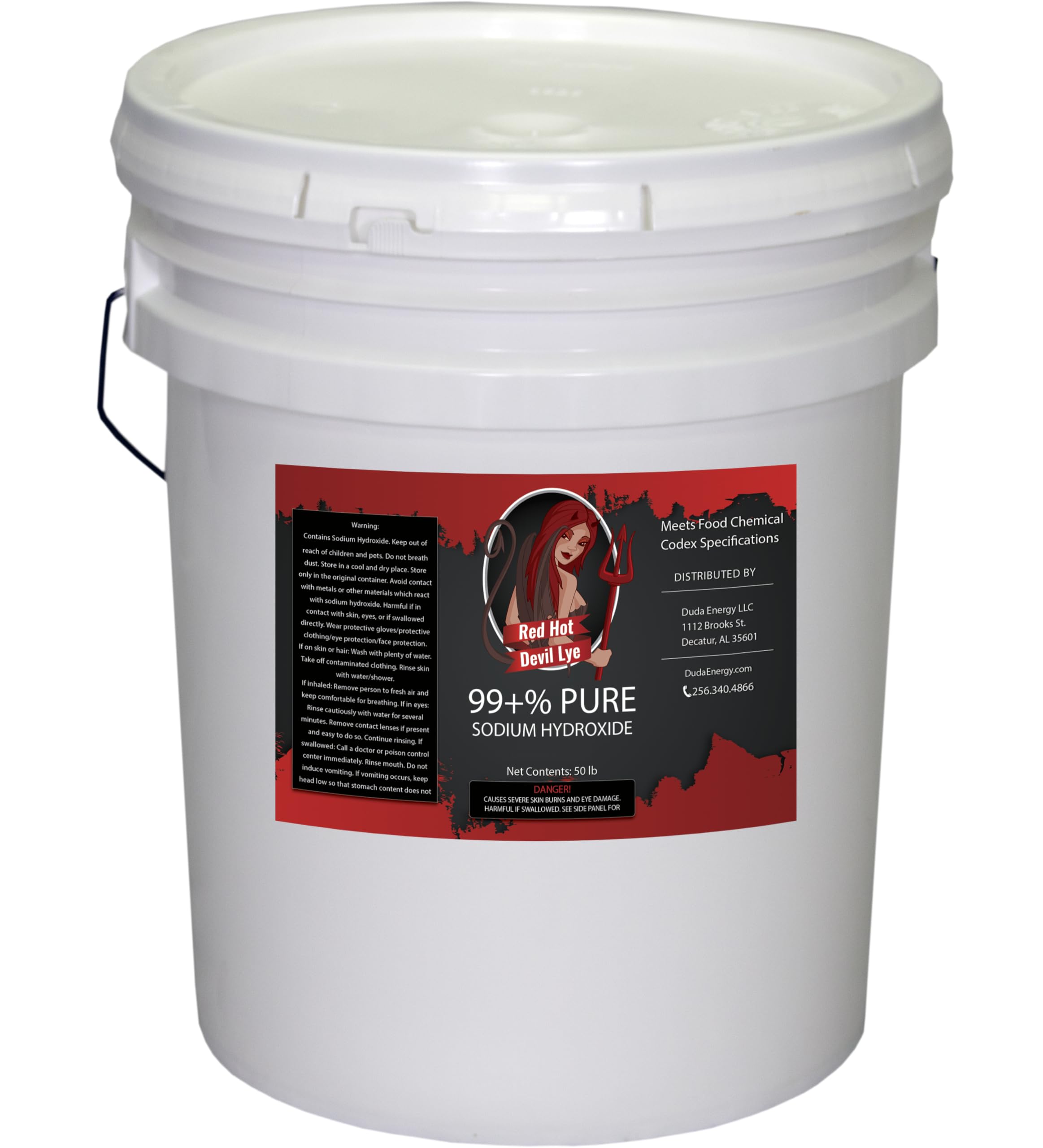 50 lb Red Hot Devil Lye Sodium Hydrowixe - High Purity Caustic Soda Beads for Soap Making, Drain Cleaning & Industrial Use | Premium Imported Material for DIY, Home & Commercial Applications