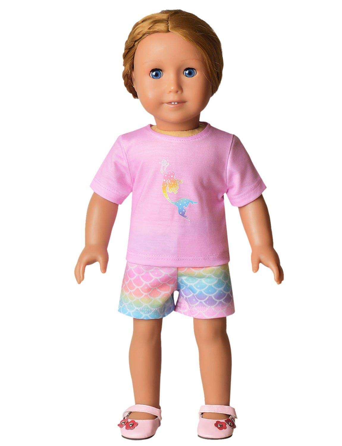 **Unicorn Pajama Set for Girls & Matching Doll Clothes - American Girl Doll Outfit | Sleepwear, Playtime & Dress-Up Fun**