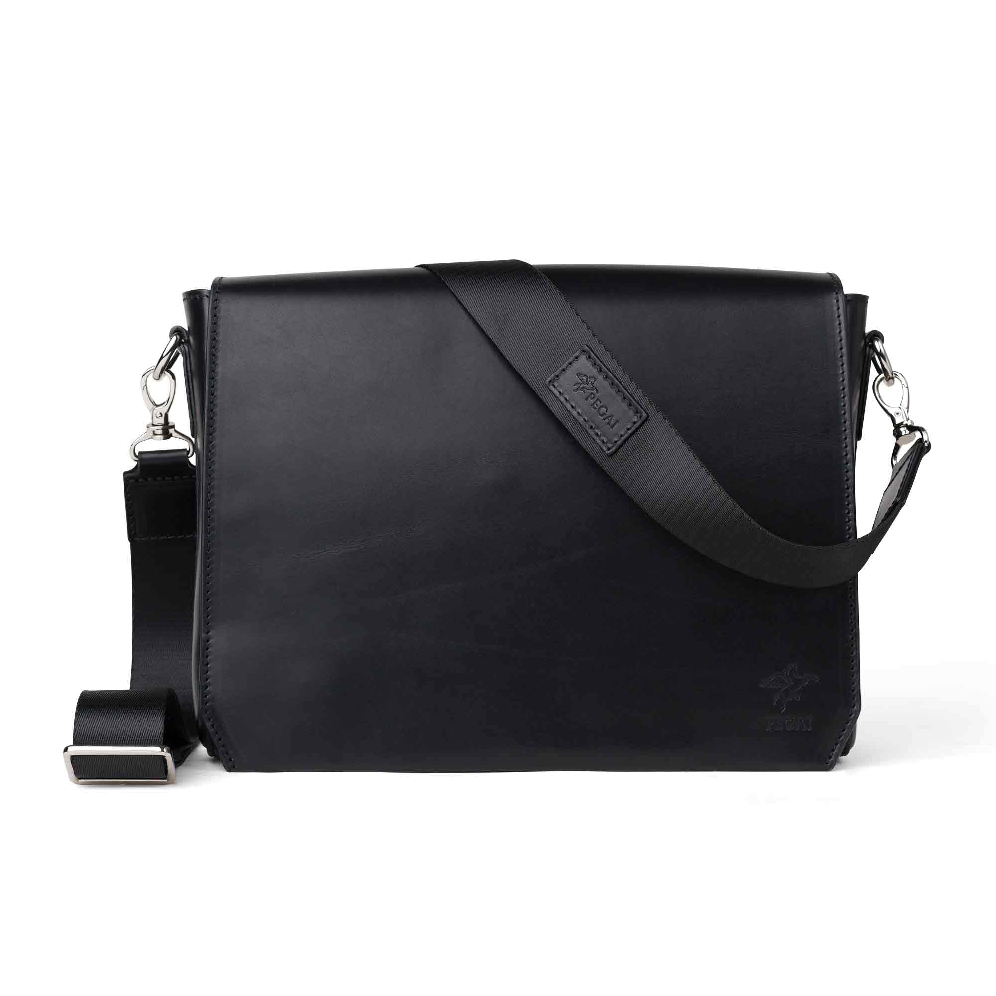Premium PEGAI Genuine Leather Handmade Messenger Bag for Men & Women - 13