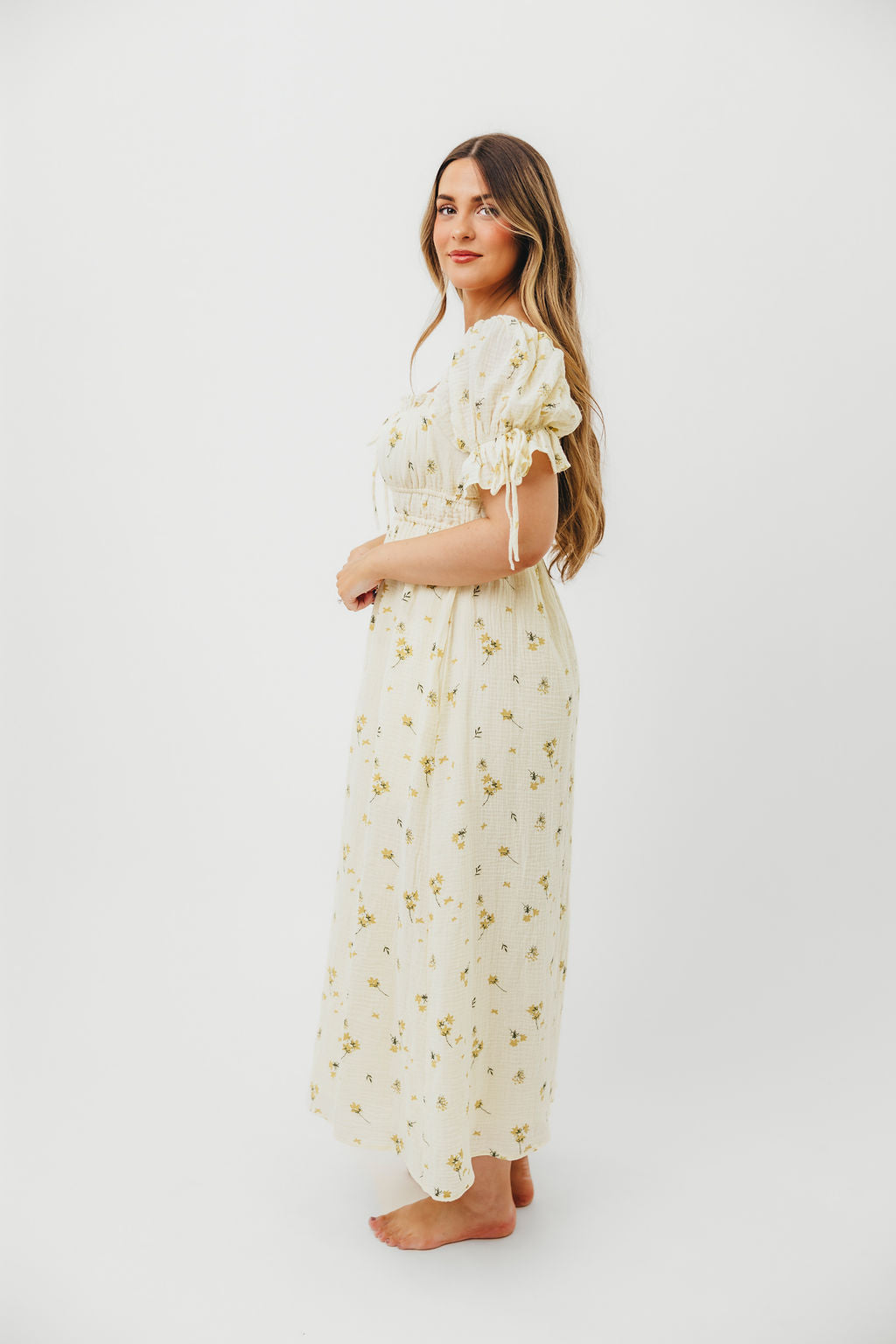 Savanna Steppe 100% Cotton Cream Dress - Bump Friendly Maternity & Inclusive Sizing (S-3XL) | Perfect for Pregnancy, Nursing, and Everyday Comfort Wear