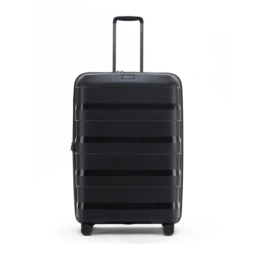 Tosca Comet 29in Large 4 Wheel Hard Suitcase - Black | Durable Spinner Luggage for Travel, Business Trips & Vacations