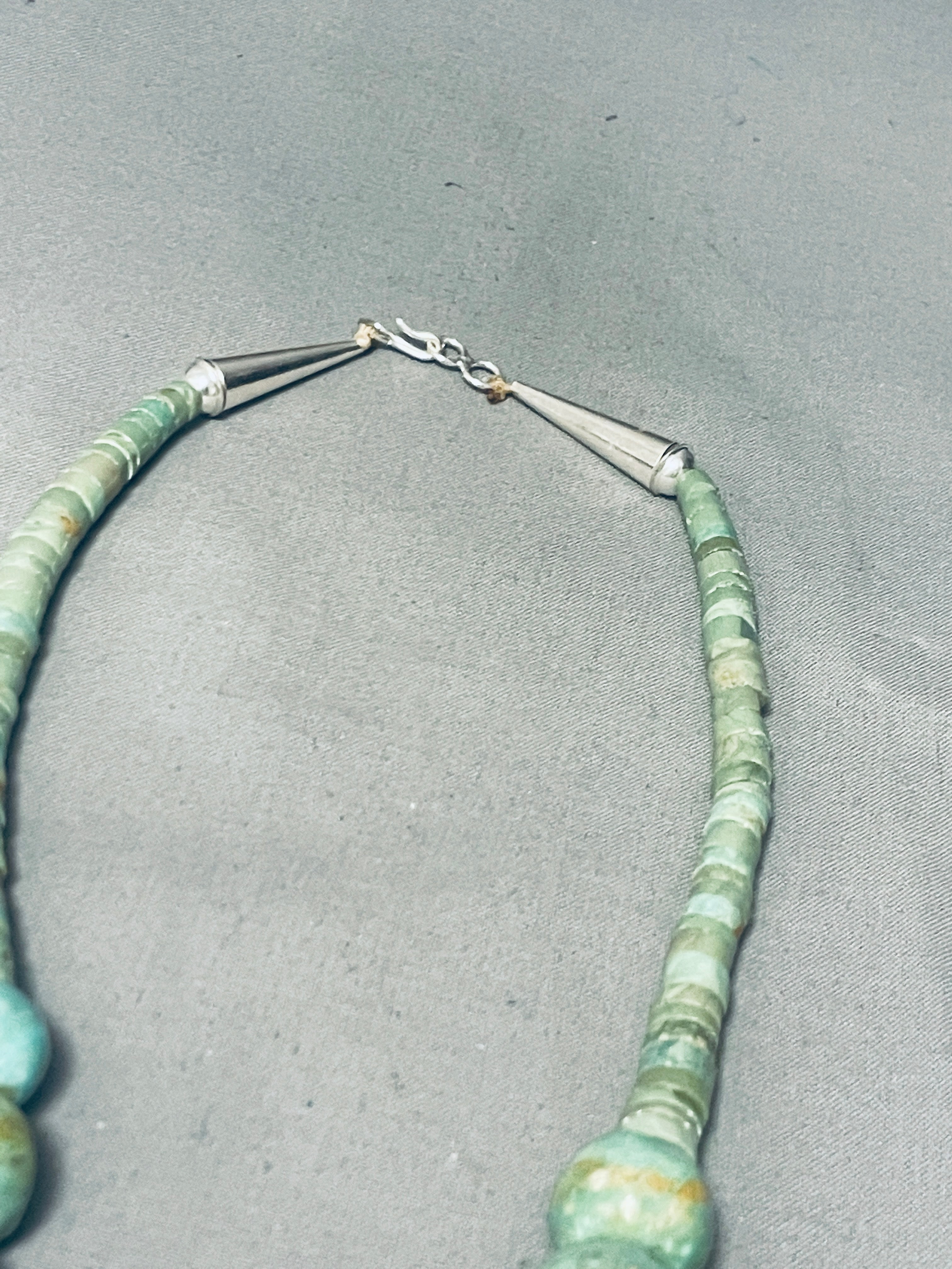 191 Grams Rare Bulbous Green Turquoise Sterling Silver Pendant Necklace for Women - Handmade Jewelry Gift for Birthday, Wedding & Special Occasions