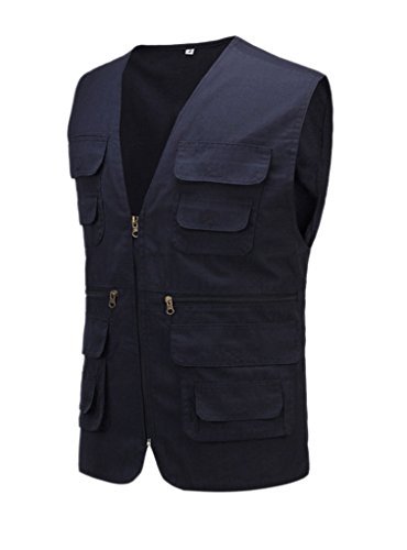 Men's Cotton Photography Director Work Vest with Multiple Pockets - Durable Utility Vest for Outdoor Shooting, Film Crew & Travel Adventures