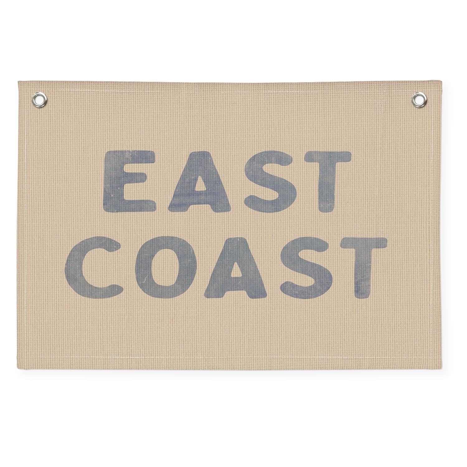 Blue Coastal Cowgirl Canvas Banner - Western Dorm & Bedroom Decor for Teen Girls - East Coast Wall Hanging Flag for Beach House, Boho Room & Cowgirl Themed Parties