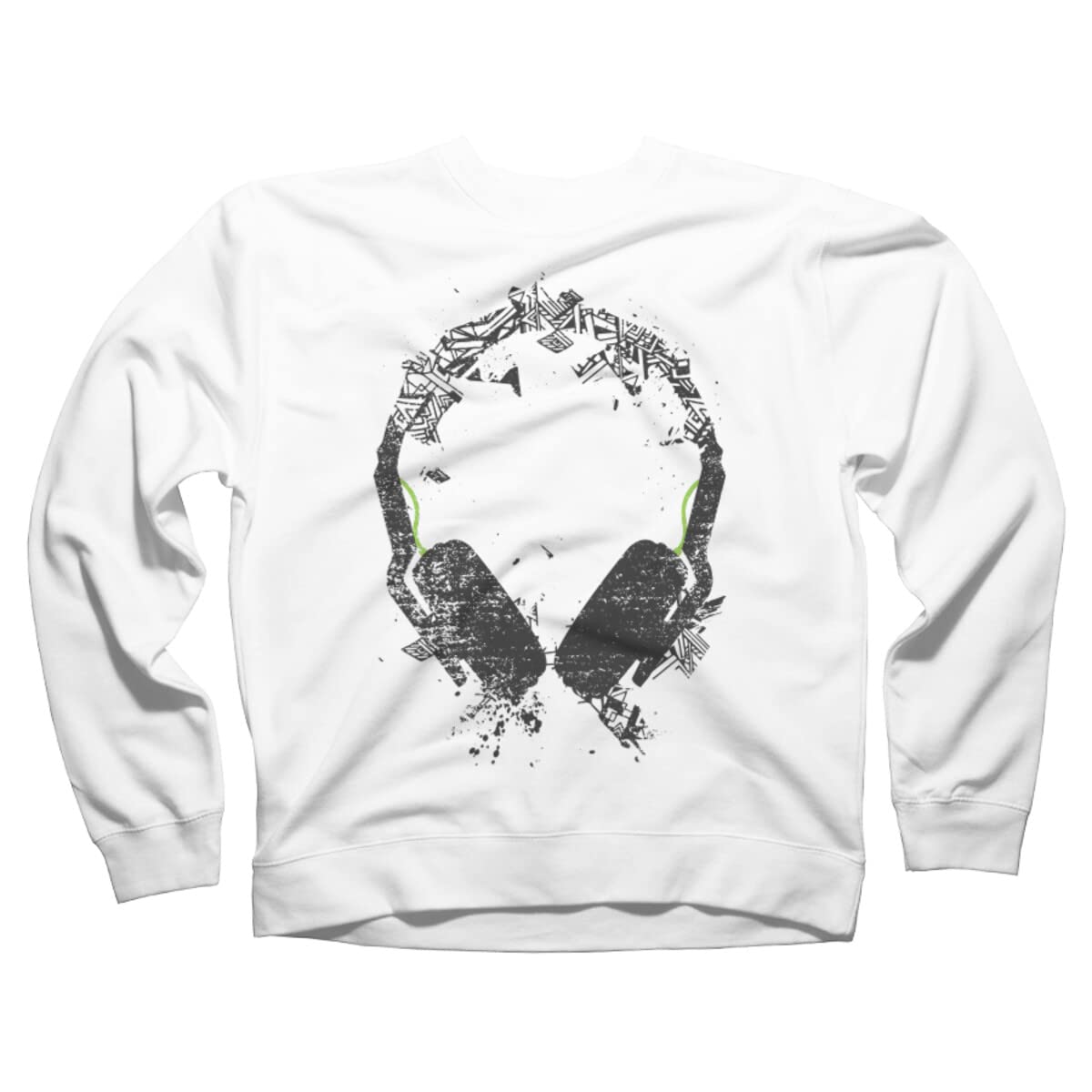 Design By Humans Unisex Art Headphones V2 by Sitchko Sweatshirt - Stylish Graphic Hoodie for Music Lovers & Streetwear Fashion - Perfect for Concerts, Gaming & Casual Wear
