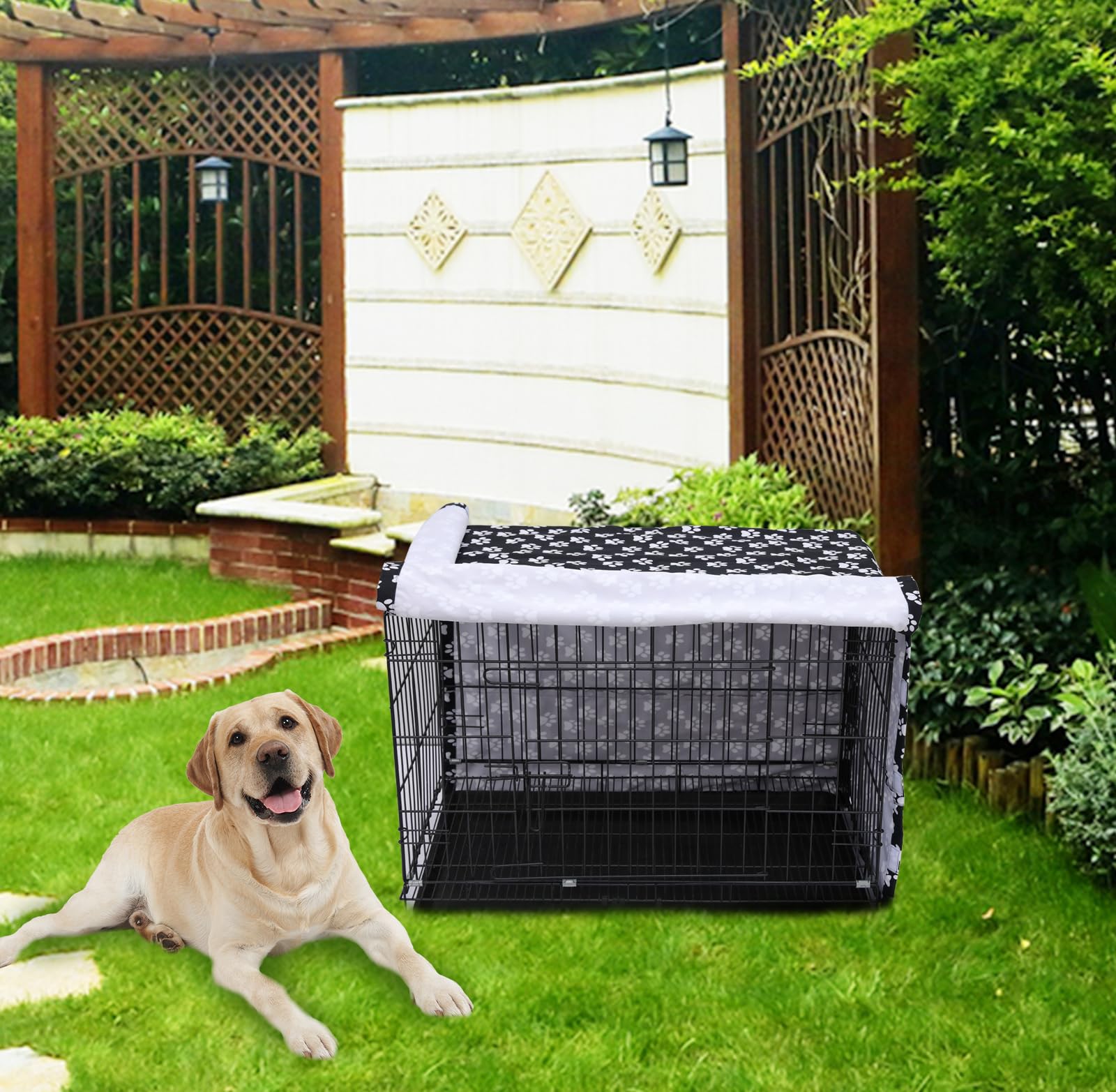 48 Inch Dog Crate Cover for Wire Kennels - Universal Fit for Most 48