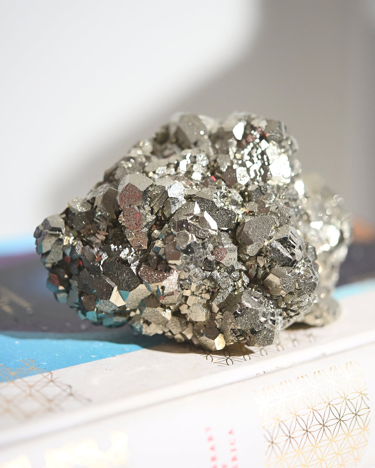 Natural Pyrite Crystal Cluster - 2.8lbs Raw Fool's Gold Specimen for Mineral Collection, Home Decor & Healing Crystal Therapy | Perfect for Display, Meditation & Energy Work