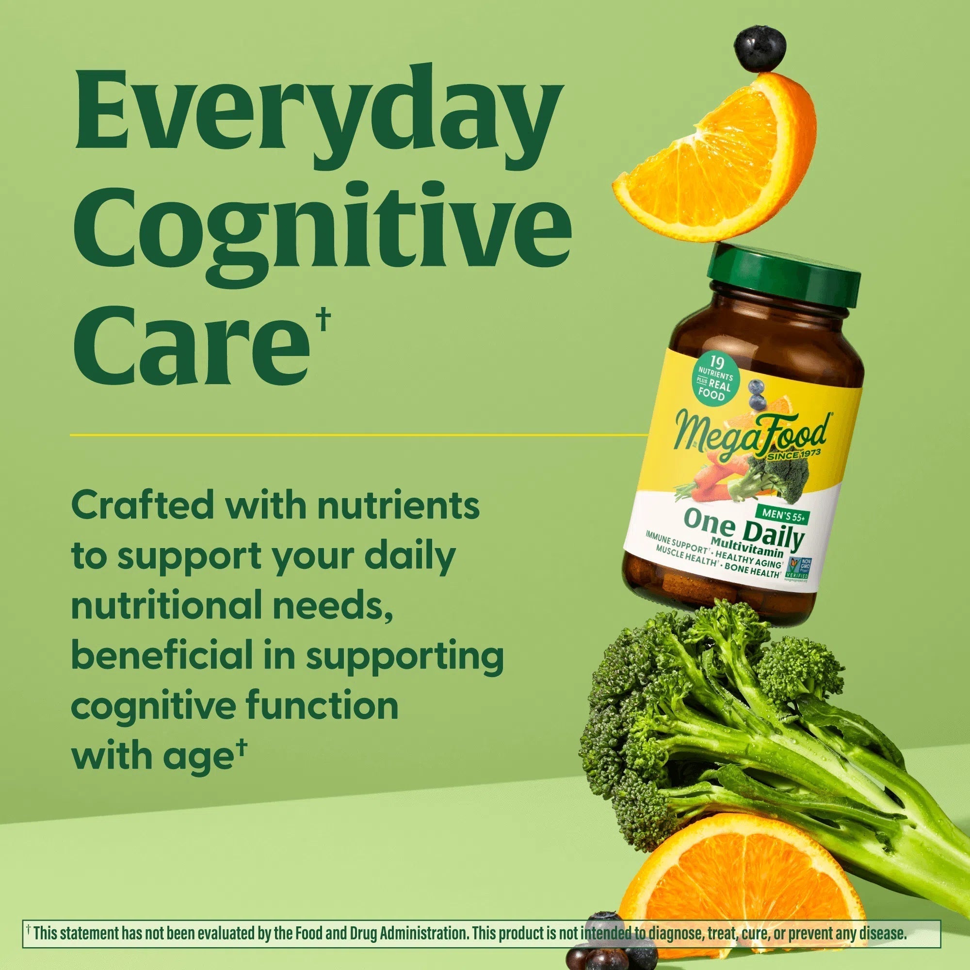 MegaFood Men's 55+ One Daily Multivitamin Supplement for Immune Support, Energy & Heart Health - Essential Nutrients for Active Senior Men - Perfect for Daily Wellness Routine & Healthy Aging
