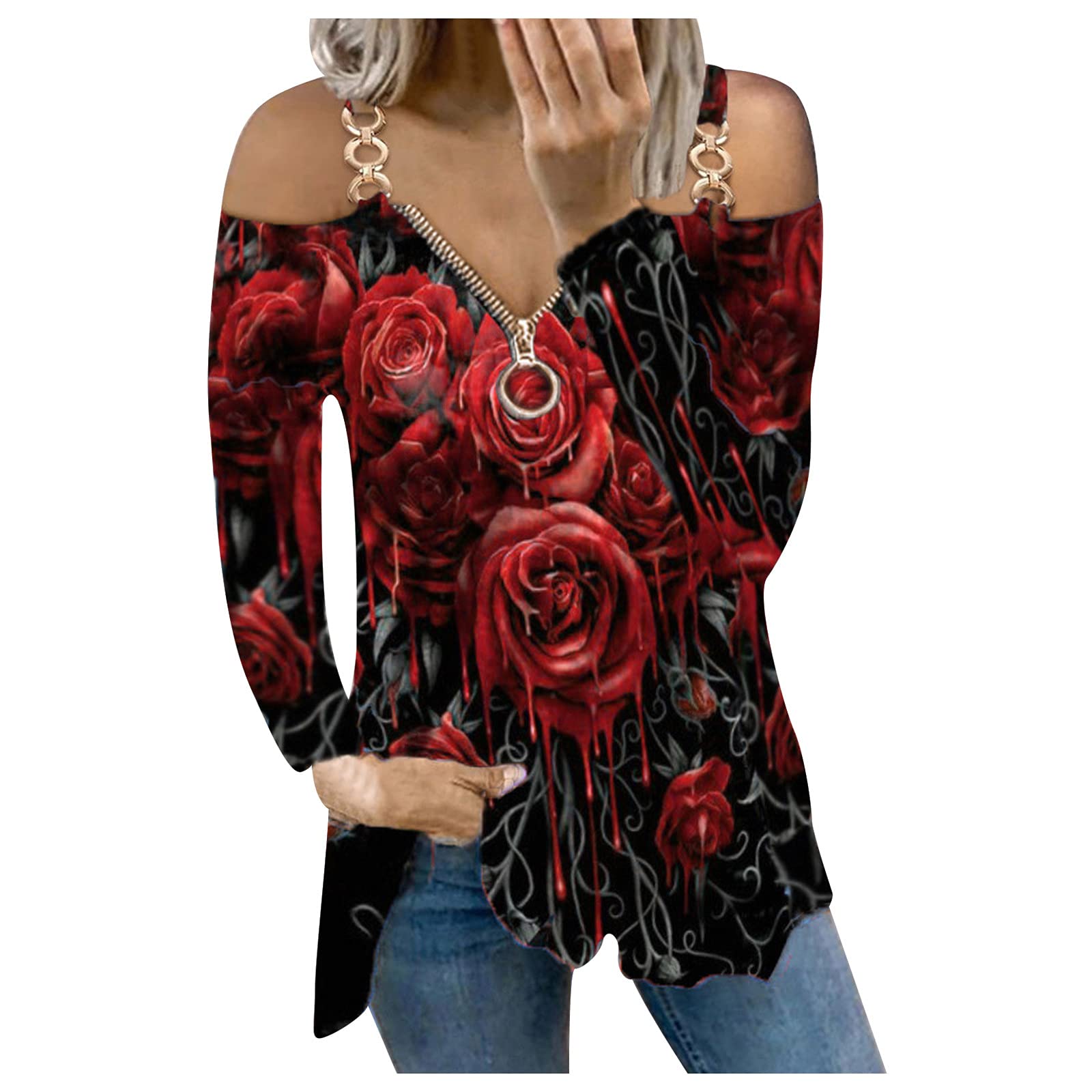 Women's Fashion Lace Balloon Sleeve Blouse - Round Neck Casual Loose Tops for Summer | Perfect for Office Wear, Date Night & Weekend Outfits