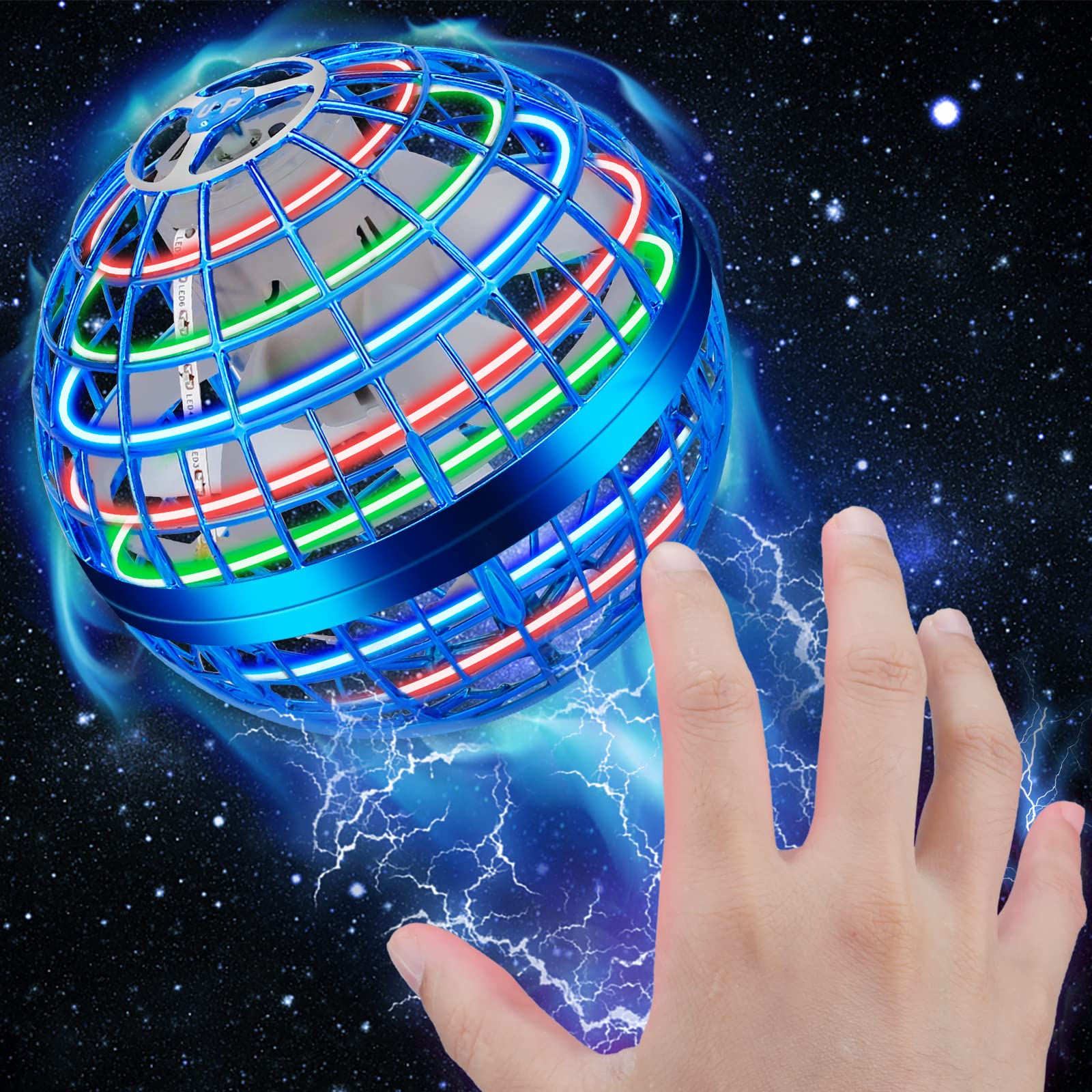 Magic Flying Orb Toy - 360° Rotating Hover Ball for Kids & Adults, LED Dream Lantern, Indoor/Outdoor Flying Toy, Perfect Christmas Gift for Boys Girls (Great for Parties, Backyard Fun & STEM Learning)
