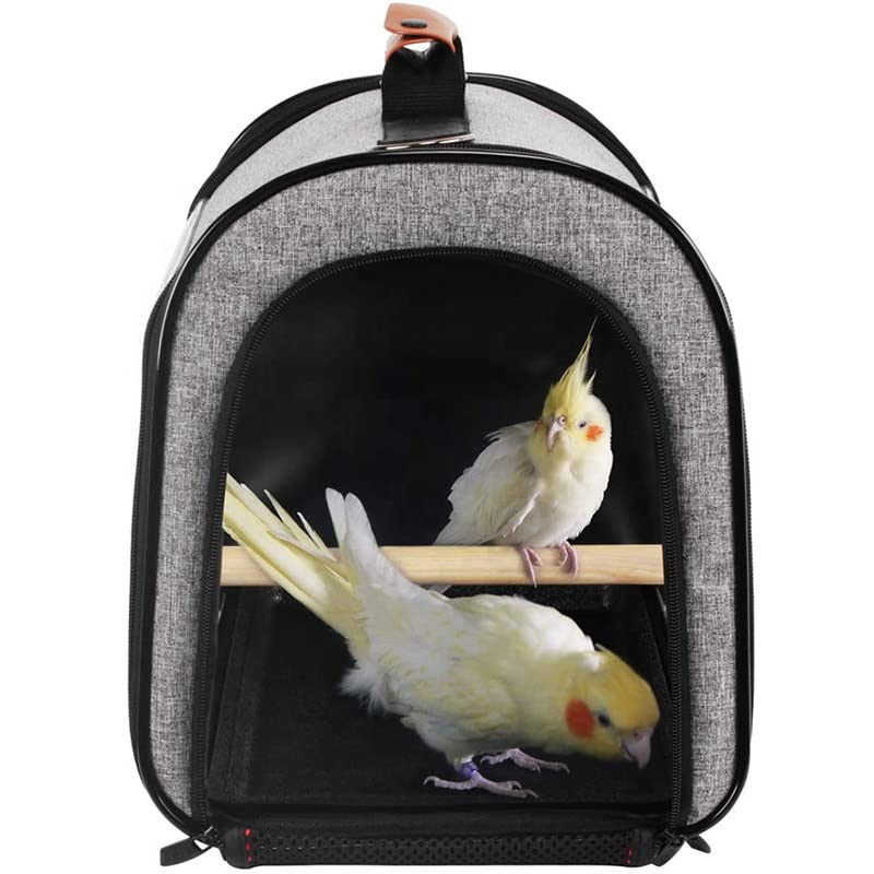 Portable Transparent Breathable Bird Travel Carrier Cage - Lightweight Pet Parrot Carrier for Airplane, Car & Outdoor Adventures | Bird Travel Bag for Safe Transport