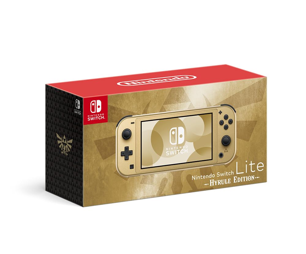 Nintendo Switch Lite Hyrule Edition - International Version | Portable Gaming Console for Travel & Home Play | Legend of Zelda Themed Handheld Device