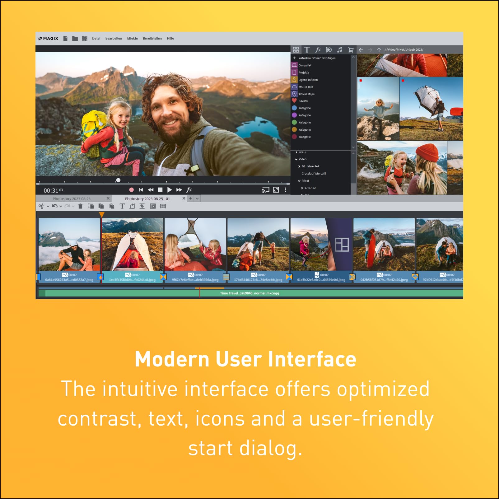 MAGIX Photostory Deluxe 2025 - Create Stunning Photo Slideshows & Video Memories | Windows 10/11 Compatible | 1 PC License for 2 Devices | Perfect for Family Albums, Travel Recaps & Special Occasions