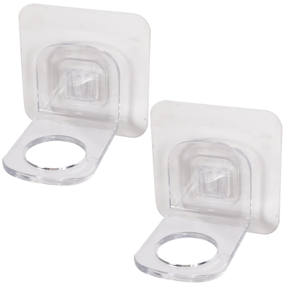 2-Pack Cabilock Wall Mounted Shampoo & Shower Gel Holders - Anti-Falling Bathroom Storage Brackets for Shampoo Bottles, Conditioners & Toiletries - Perfect for Showers, Bathrooms & Small Space Organization