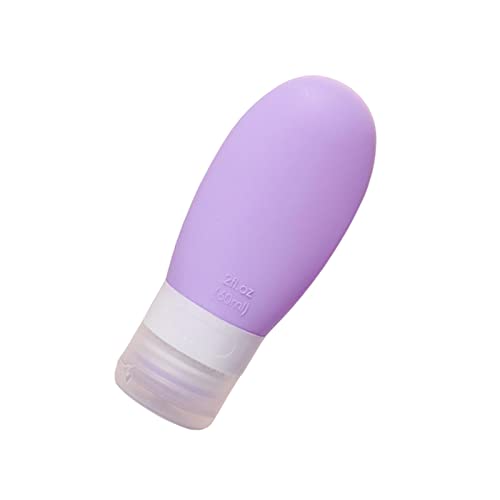 Colcolo Silicone Travel Bottle Set - Leak-Proof Refillable Squeeze Containers for Shampoo, Body Wash, Lotion & Cosmetics | TSA Approved Portable Toiletry Bottles for Air Travel, Gym & Vacation (Purple)
