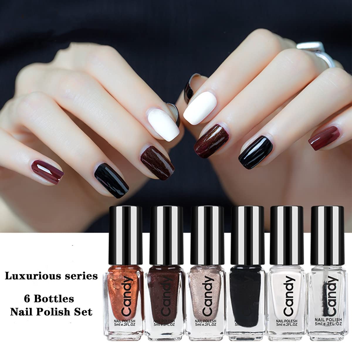 Fast-Drying Nail Polish Set - Long Lasting Chip-Resistant Nail Lacquer for Women | Perfect for Home Manicures, Salon-Quality Results & Everyday Wear