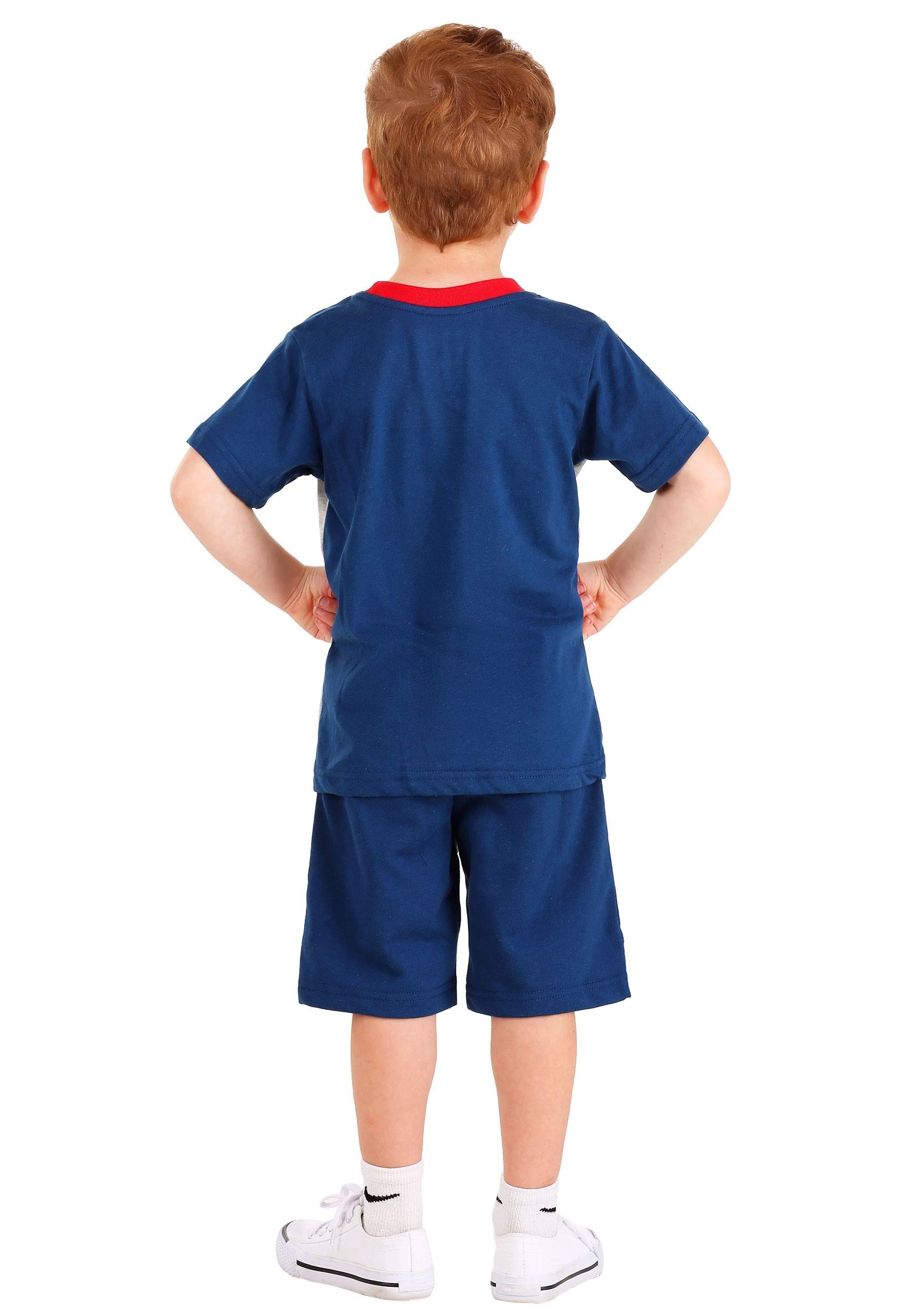 Captain America T-Shirt and Terry Shorts Set for Men - Superhero Cotton Comfort Outfit for Casual Wear, Lounge & Cosplay