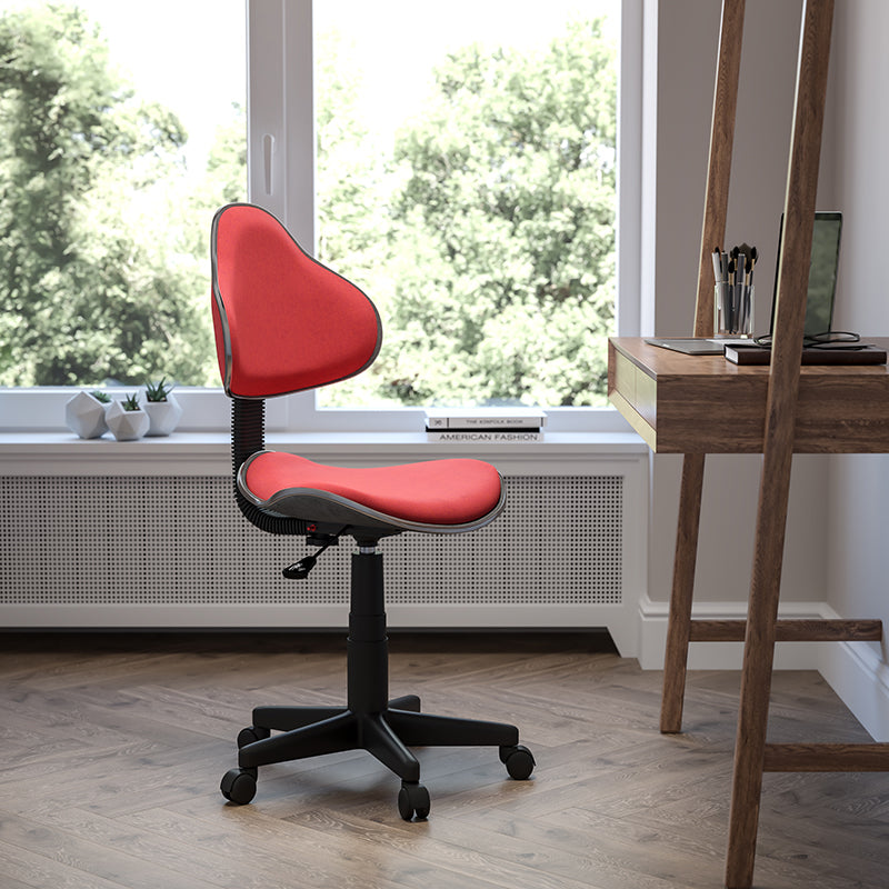 Whitney Blue Fabric Swivel Ergonomic Office Chair - Adjustable Height Task Chair with Lumbar Support for Home Office, Gaming & Workspace Comfort
