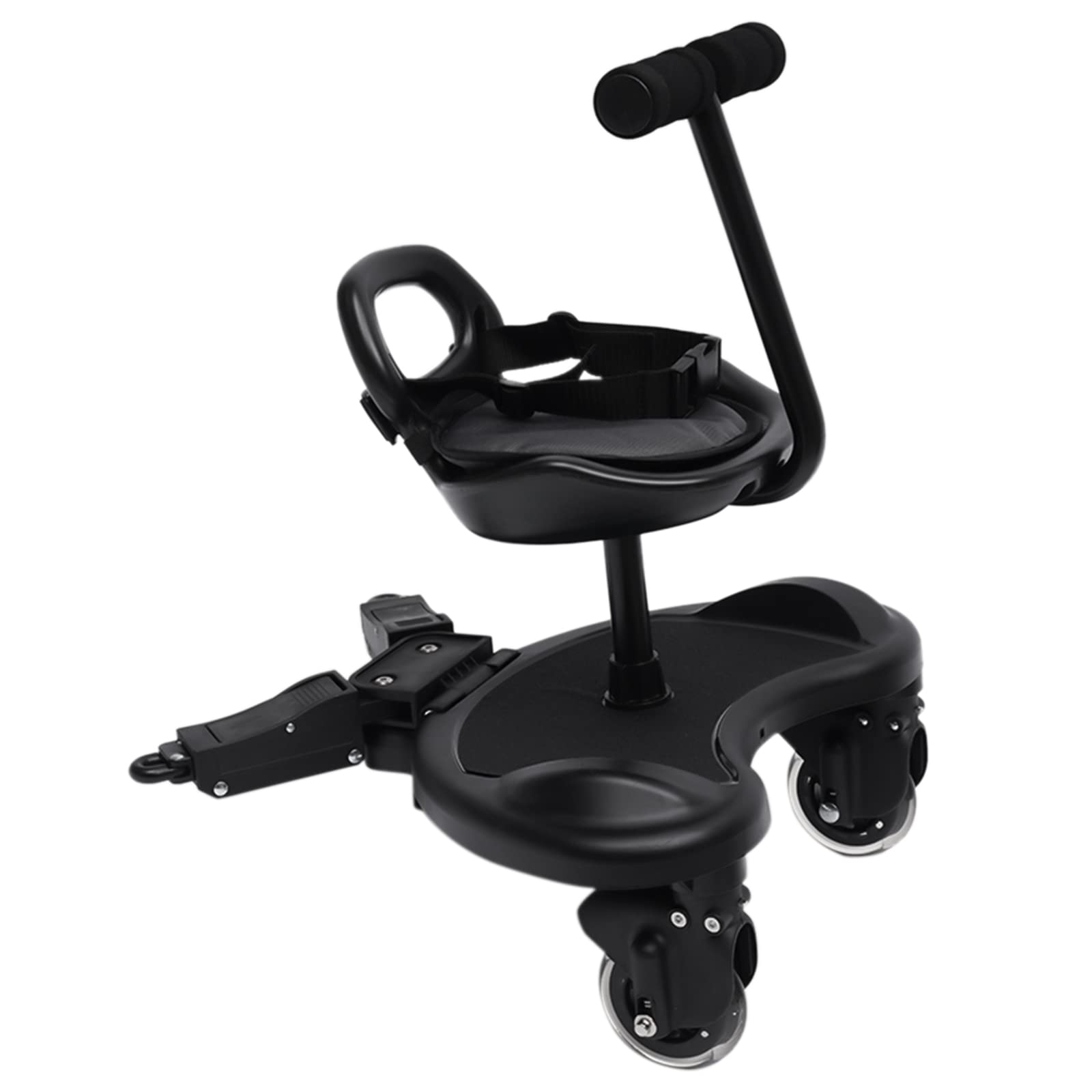 2-in-1 Universal Stroller Board with Removable Seat - Adjustable Standing Platform & Footrest for Toddlers - Compatible with Most Pushchairs and Strollers - Perfect for Shopping, Travel and Outdoor Adventures