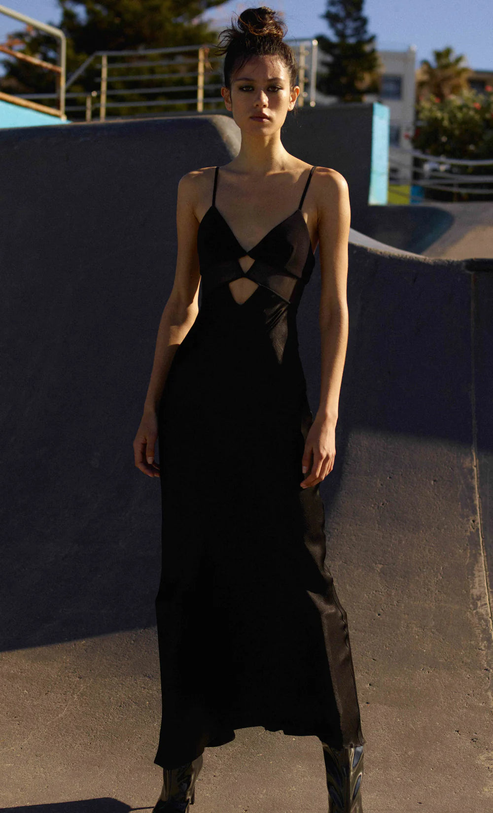 Elegant Ashton Cut Out Maxi Dress for Women - Flowy Long Summer Dress with Side Slits - Perfect for Beach, Vacation, and Evening Parties