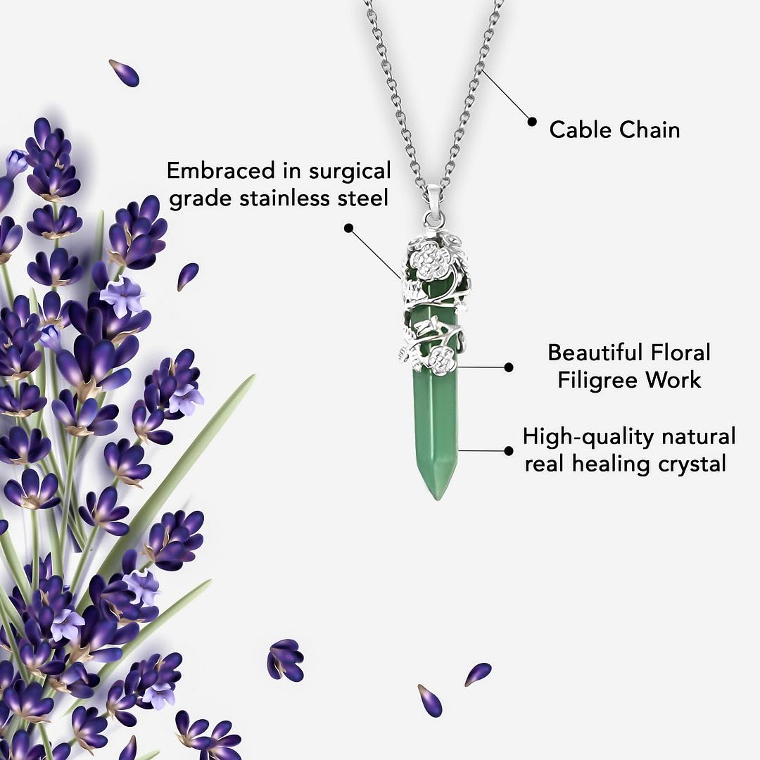 Real Natural Healing Crystal Necklaces for Women - 24