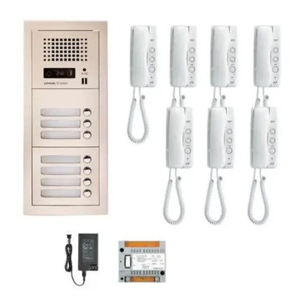 Aiphone GT 7H 7 Apartment Multi Tenant Audio Intercom System with Handset (GT 1D) - Secure Entry Communication for Multi-Unit Buildings & Apartment Complexes