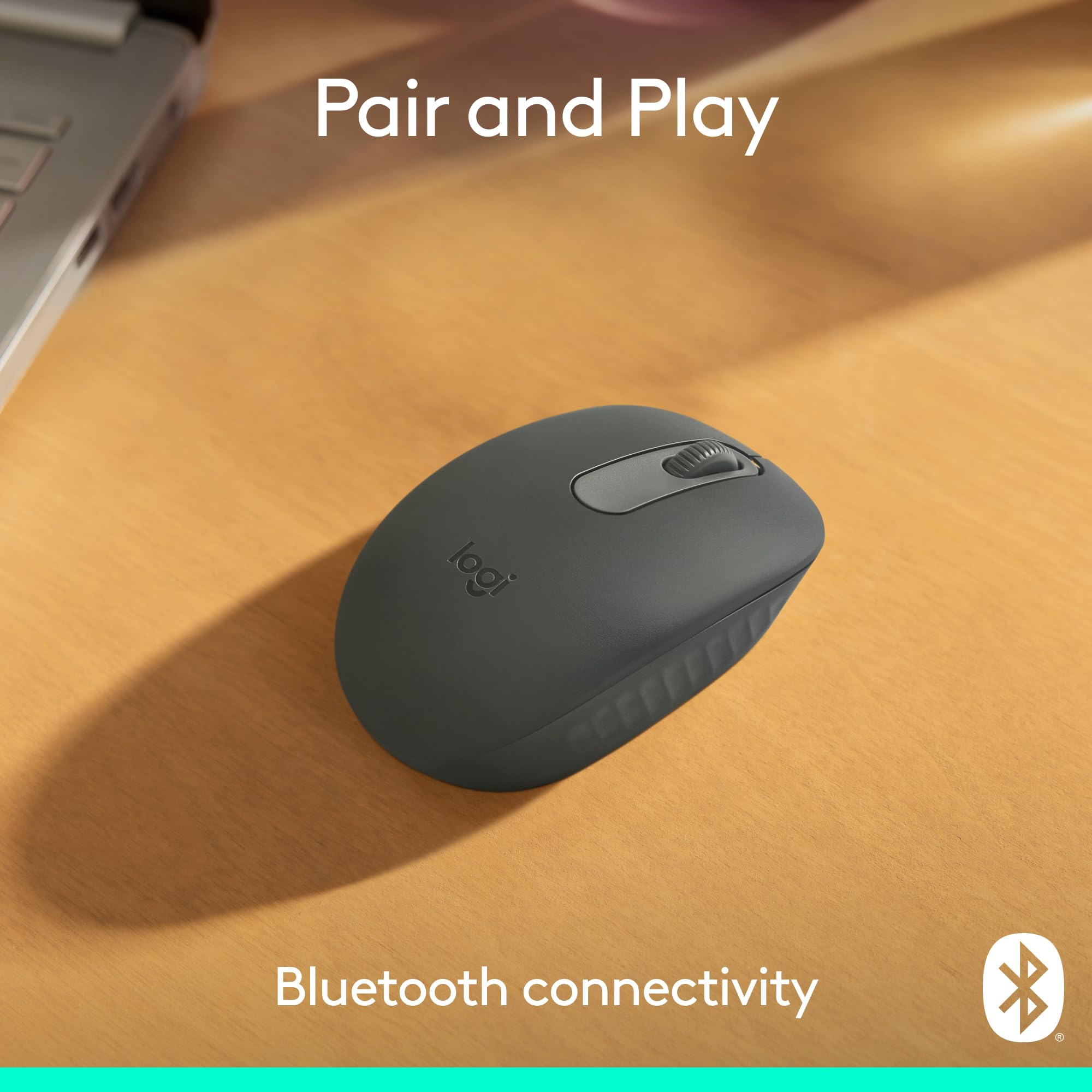 Logitech M196 Bluetooth Wireless Mouse - Compact & Portable for Laptops, Tablets, PC, Mac (Windows/macOS) | 12-Month Battery Life | Smooth Tracking | Graphite | Perfect for Office, Travel & Remote Work