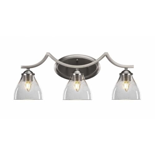 Zilo 3-Light Vanity Light Fixture in Graphite Finish (553-GP-4760) - Perfect for Bathroom Makeup Mirror Lighting & Modern Home Decor