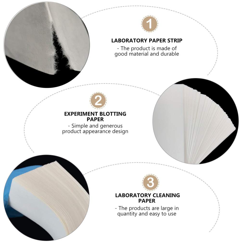 500pcs Blotting Paper for Lab Experiments - 2.8x7.5cm Water Absorbent Tissues, Dust Removal & Cleaning Paper | Ideal for Science Labs, School Projects & DIY Experiments