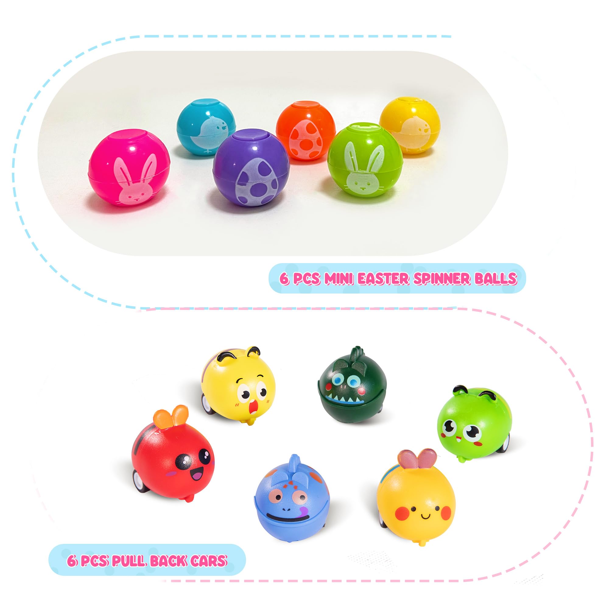 100 Pcs Easter Egg Fillers - Assorted Party Favors & Basket Stuffers for Kids, Boys & Girls - Easter Egg Hunt Toys, Classroom Prizes & Goodie Bag Fillers - Perfect for Easter Celebrations, Classroom Rewards & Holiday Gift Giving