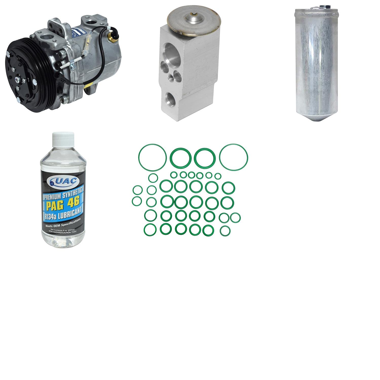 HVAC A/C Compressor Replacement Kit - Compatible with Multiple Car Models | High-Performance Auto AC Repair Kit for DIY & Professional Mechanics | Perfect for Summer Car Maintenance & AC System Upgrades