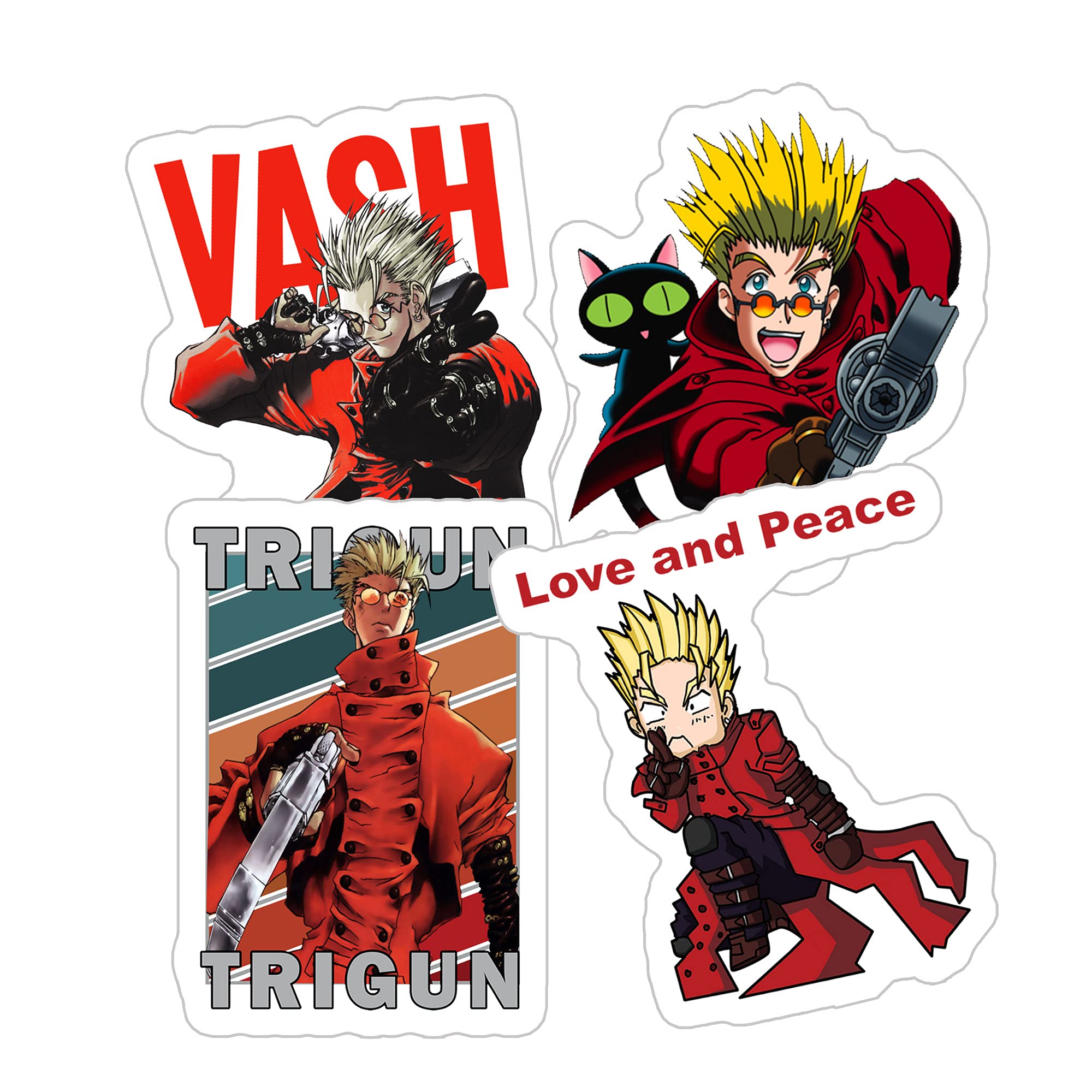 Trigun VASH The Stampede Anime Gun Cute Sticker - 3 Inch Waterproof Vinyl Decal for Laptops, Cars, Water Bottles & Notebooks