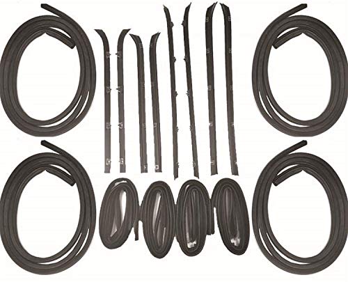 APDTY 155092 16-Piece Belt Weatherstrip Window Channel Kit - Car Door Seal Replacement for Smooth Window Operation | Perfect for DIY Auto Repair & Weatherproofing