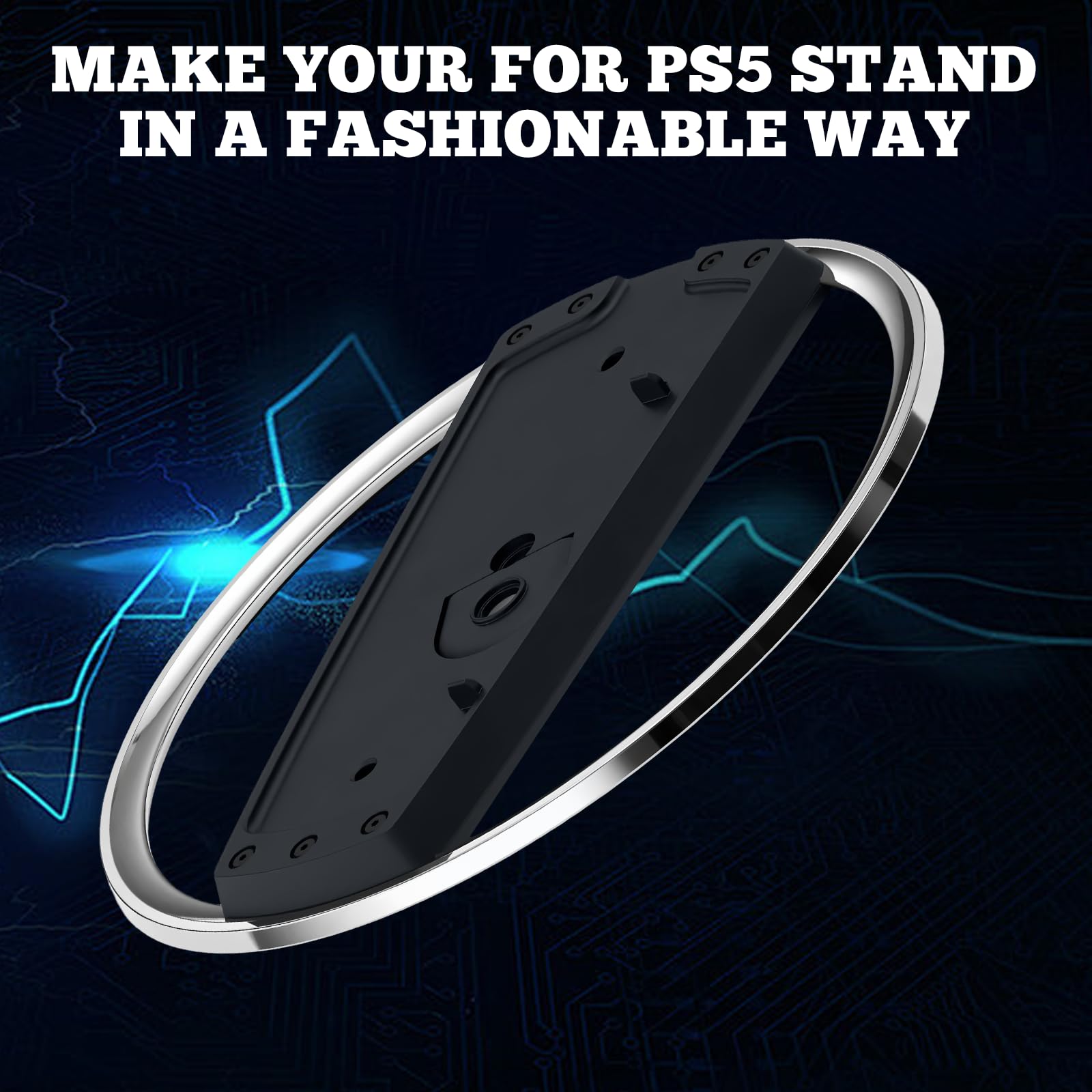 PRITOK Vertical Stand for PS5 Slim Console - Thin & Lightweight Base Stand Compatible with PlayStation 5 Slim (Digital & Disc Edition) - Perfect for Gaming Setups & Entertainment Centers