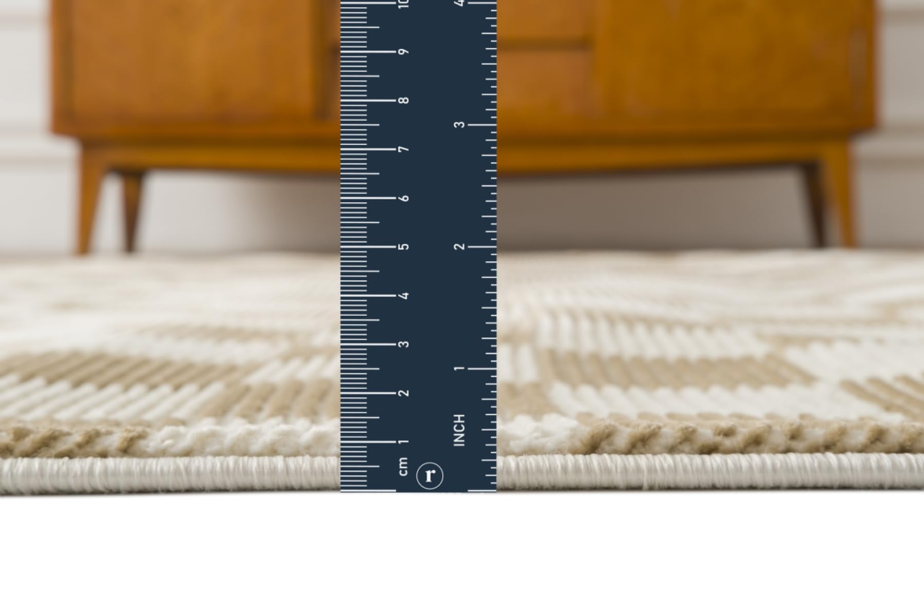 Gambit 3'x5' Machine Washable Area Rug - 100% Recycled Oeko-TEX Certified, Medium Pile, Camel Beige - Perfect for Kitchen, Bedroom, Living Room & Entryway