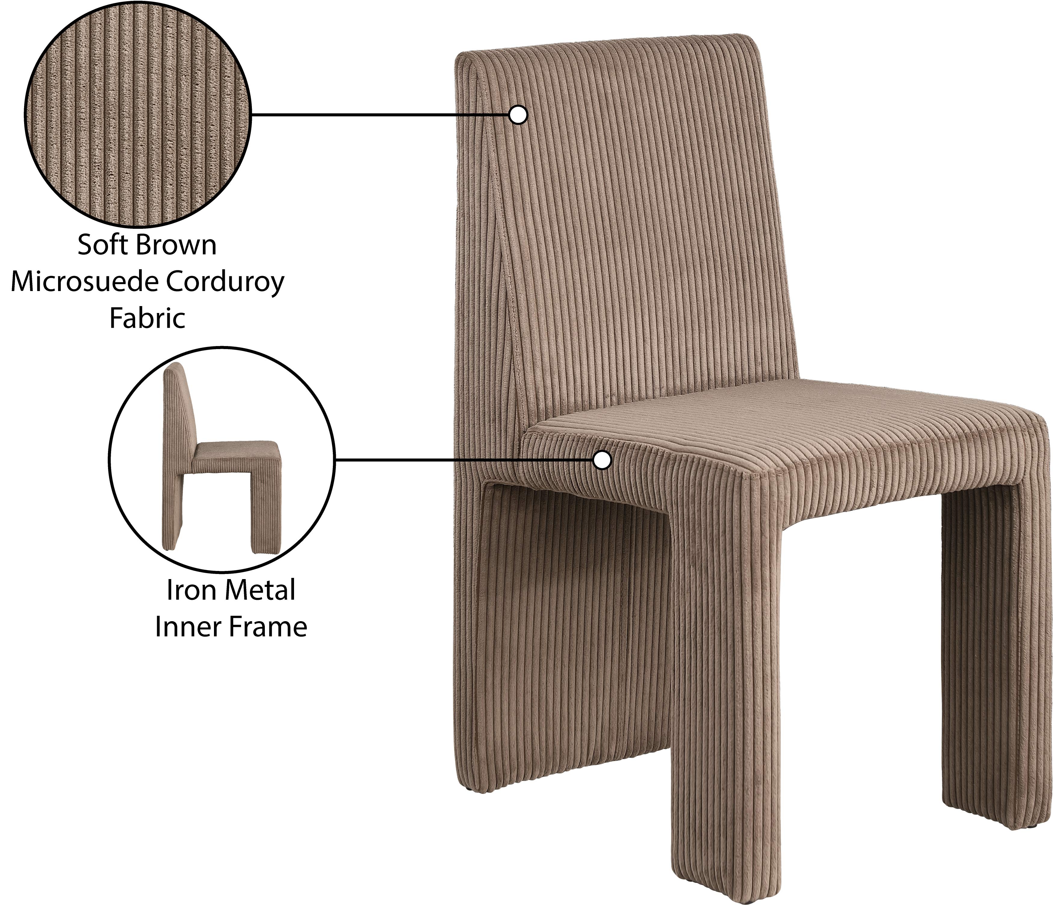 Premium Benson Microsuede Corduroy Fabric Dining Chair - Comfortable Modern Upholstered Seat for Kitchen, Dining Room & Office - Home & Commercial Use