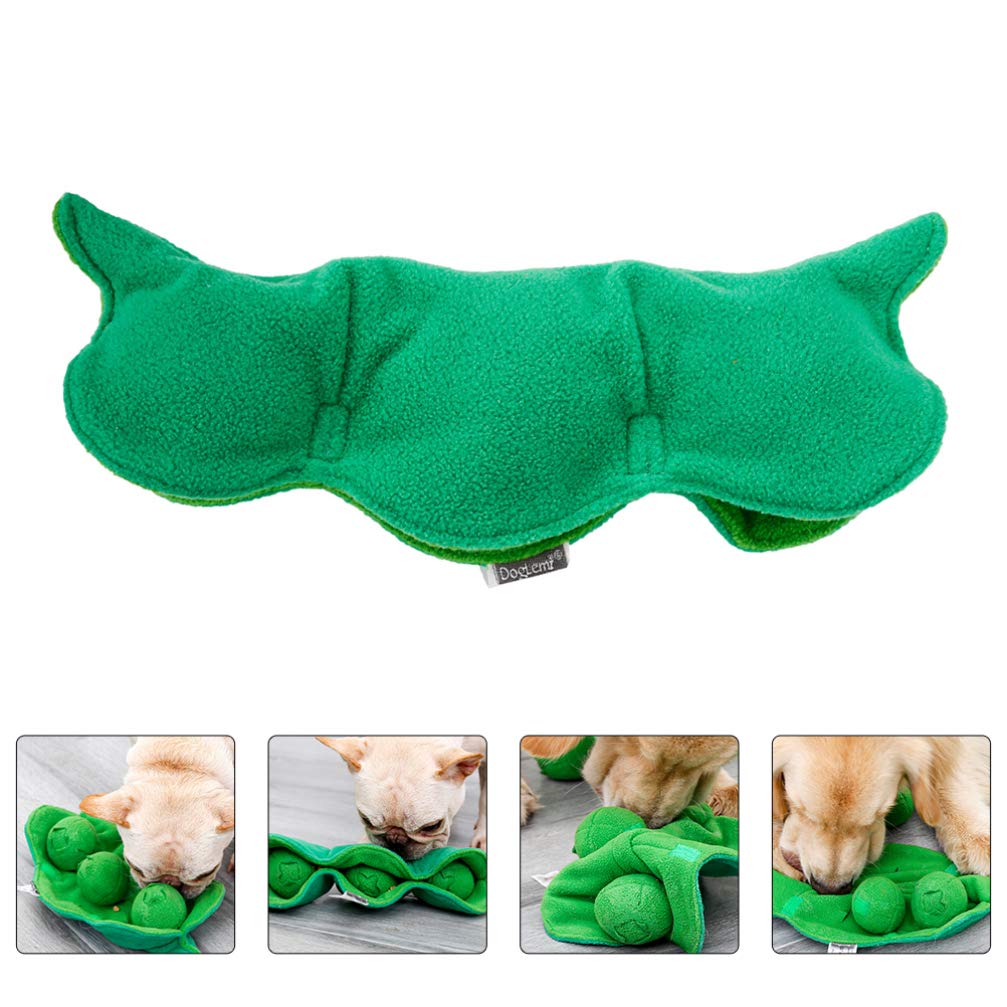 Balacoo Interactive Plush Pea Dog Toy with Sound - Snuffle & Chew Educational Pet Toy for Puppies, Cats & Small Dogs - Fun Training & Stress Relief for Indoor Play