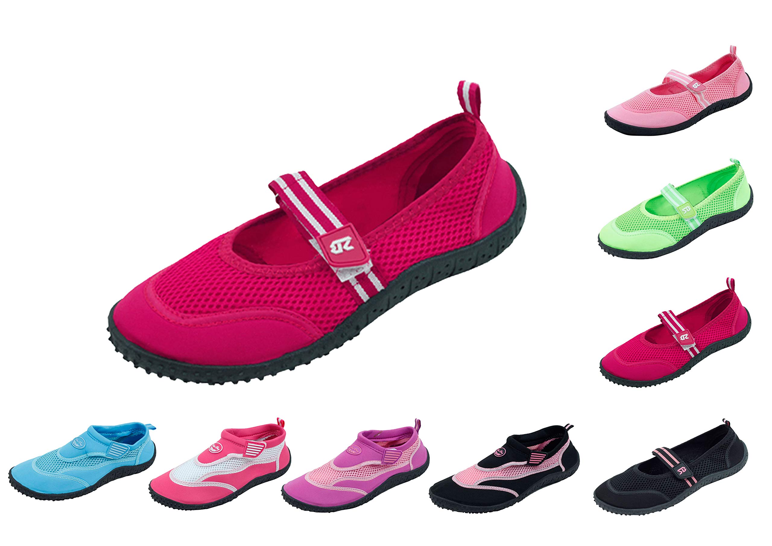 Sunville Women's Quick-Dry Slip-On Water Shoes for Beach, Pool & Yoga | Lightweight Aqua Socks with Non-Slip Sole | Perfect for Swimming, Surfing and Water Sports