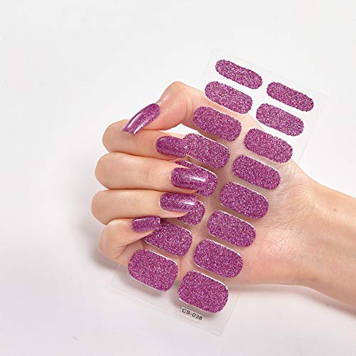 128-Piece Full Cover Nail Art Stickers - 8 Sheets Solid Color Self-Adhesive Nail Polish Strips for Women | Perfect for DIY Manicures, Parties & Everyday Wear