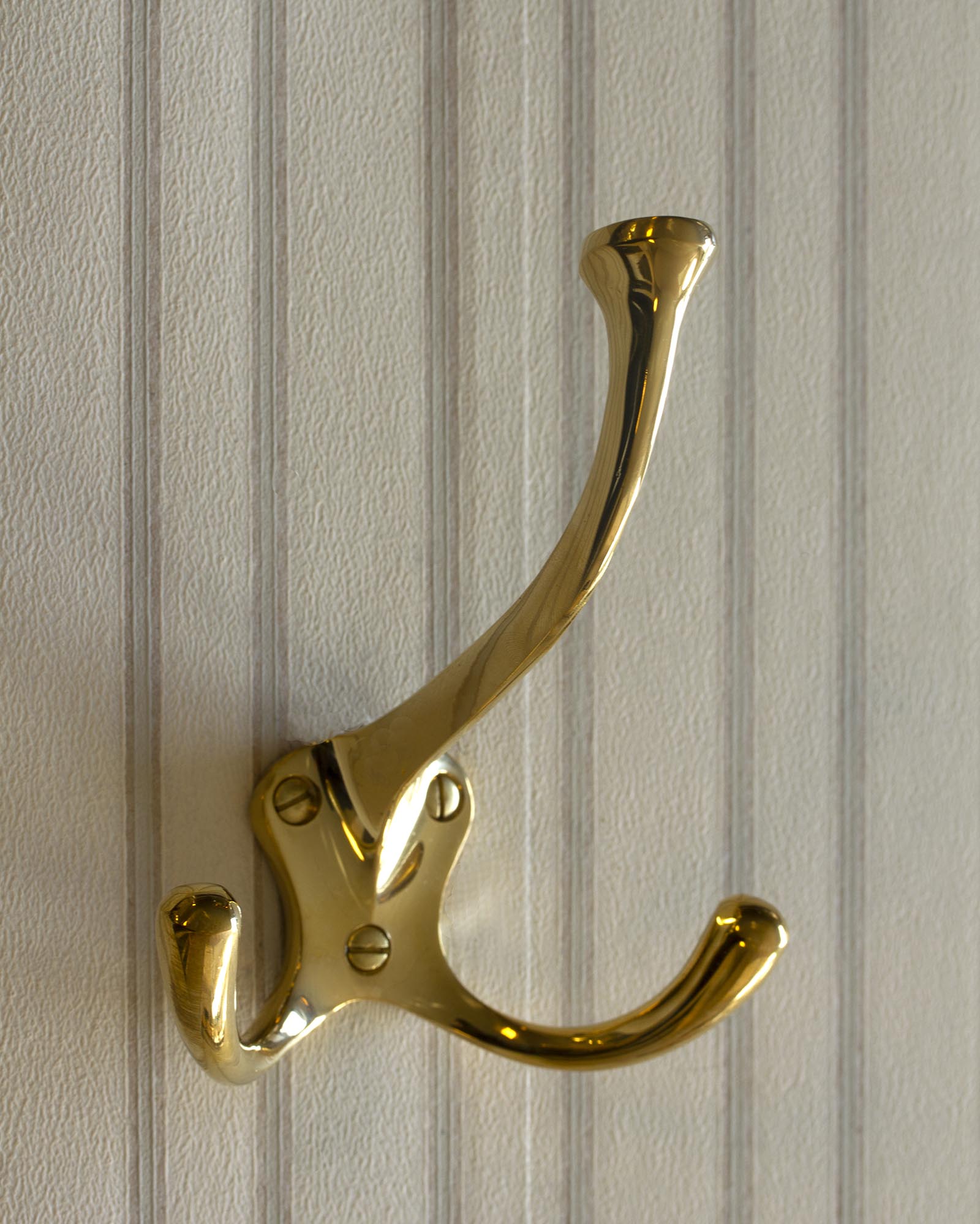 Double Hook Brass Hanger for Hats, Scarves & Accessories - Durable & Stylish for Home, Office, or Retail Display