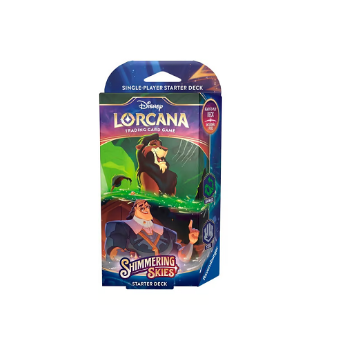 Disney Lorcana TCG: Shimmering Skies Starter Deck - Collectible Trading Card Game for Beginners | Perfect for Family Game Nights & Disney Fans