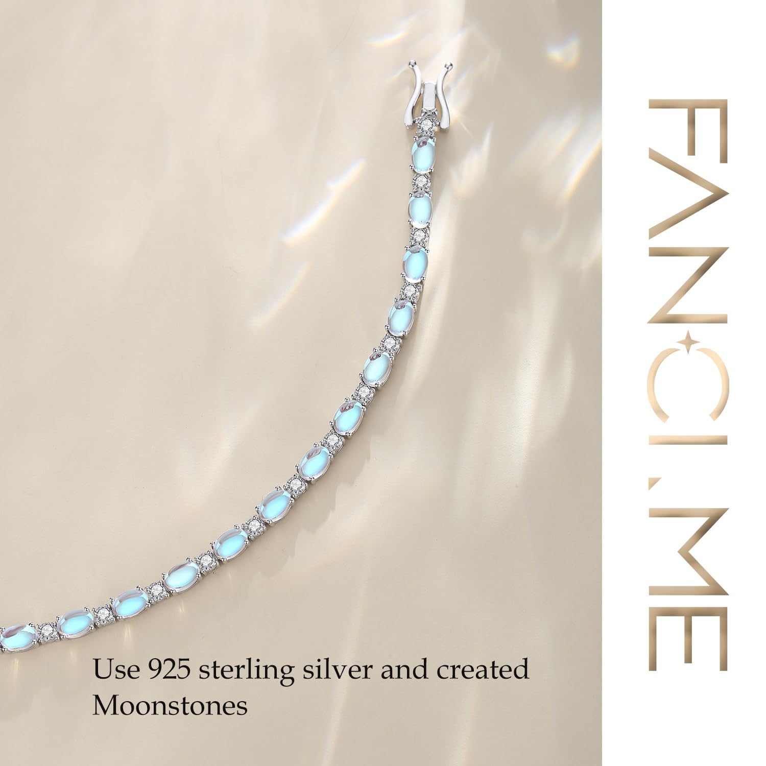 FANCIME Sterling Silver Birthstone Tennis Bracelet - Dainty Charm Bracelet for Women, Mom, Birthday Gift - Perfect for Everyday Wear, Special Occasions & Anniversary Celebrations