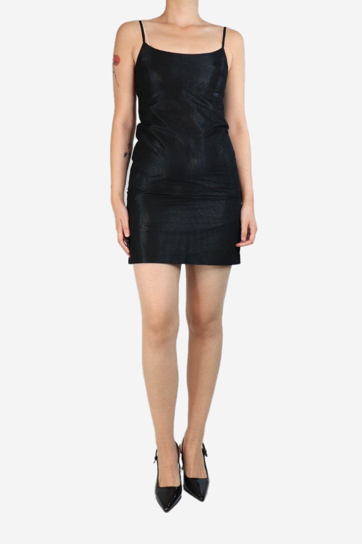Stylish Black Mesh Mini Dress - Size UK 8 | Sexy Party Outfit, Nightclub Wear & Summer Fashion