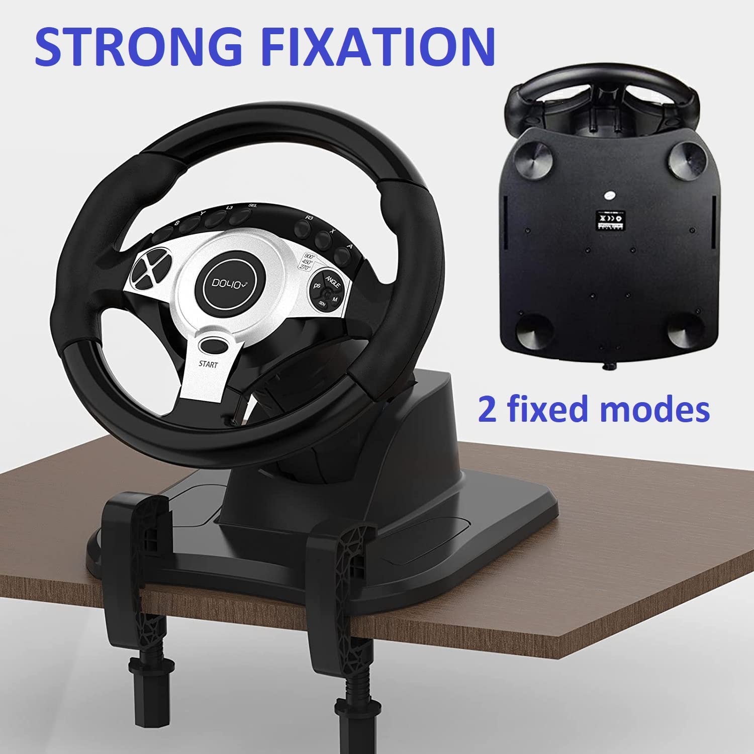NBCP Racing Wheel with 270/900° Rotation - PC Steering Wheel with Pedals, Dual-Motor Vibration & Gear Shifter - Compatible with Xbox Series X|S, Xbox One, PS4, PS3, PC, Nintendo Switch, Xbox 360 - Perfect for Racing Games & Driving Simulator Experience
